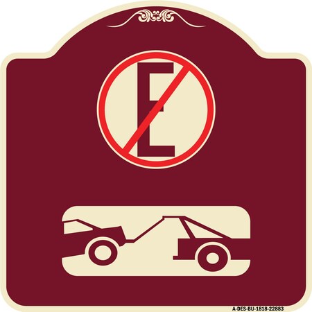 Signmission Spanish Parking Control No Estacionar Heavy-Gauge Aluminum Architectural Sign, 18" H, BU-1818-22883 A-DES-BU-1818-22883